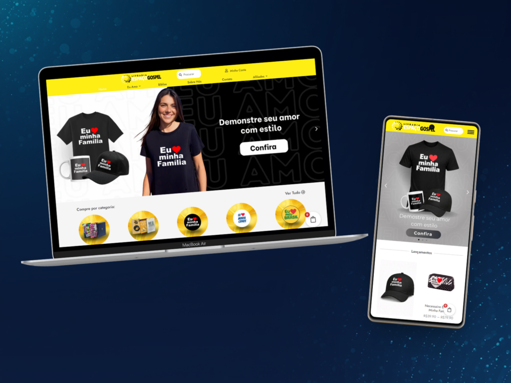 Site Livraria Espaço Gospel mockup
